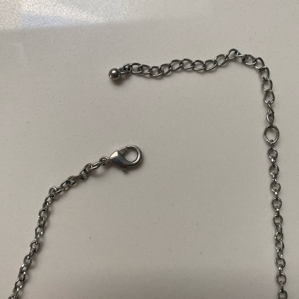 Silver statement necklace - Picture 3 of 5